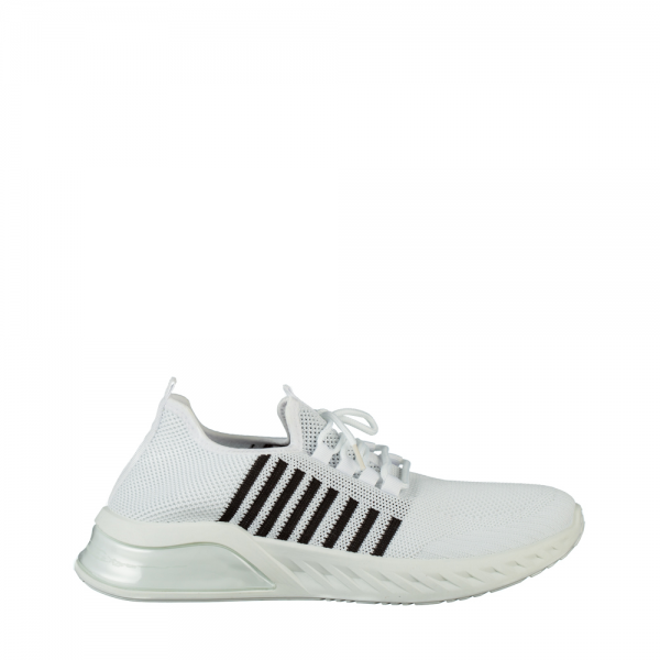 Ανδρικά αθλητικά παπούτσια λευκά από ύφασμα Dulis - Kalapod.gr
